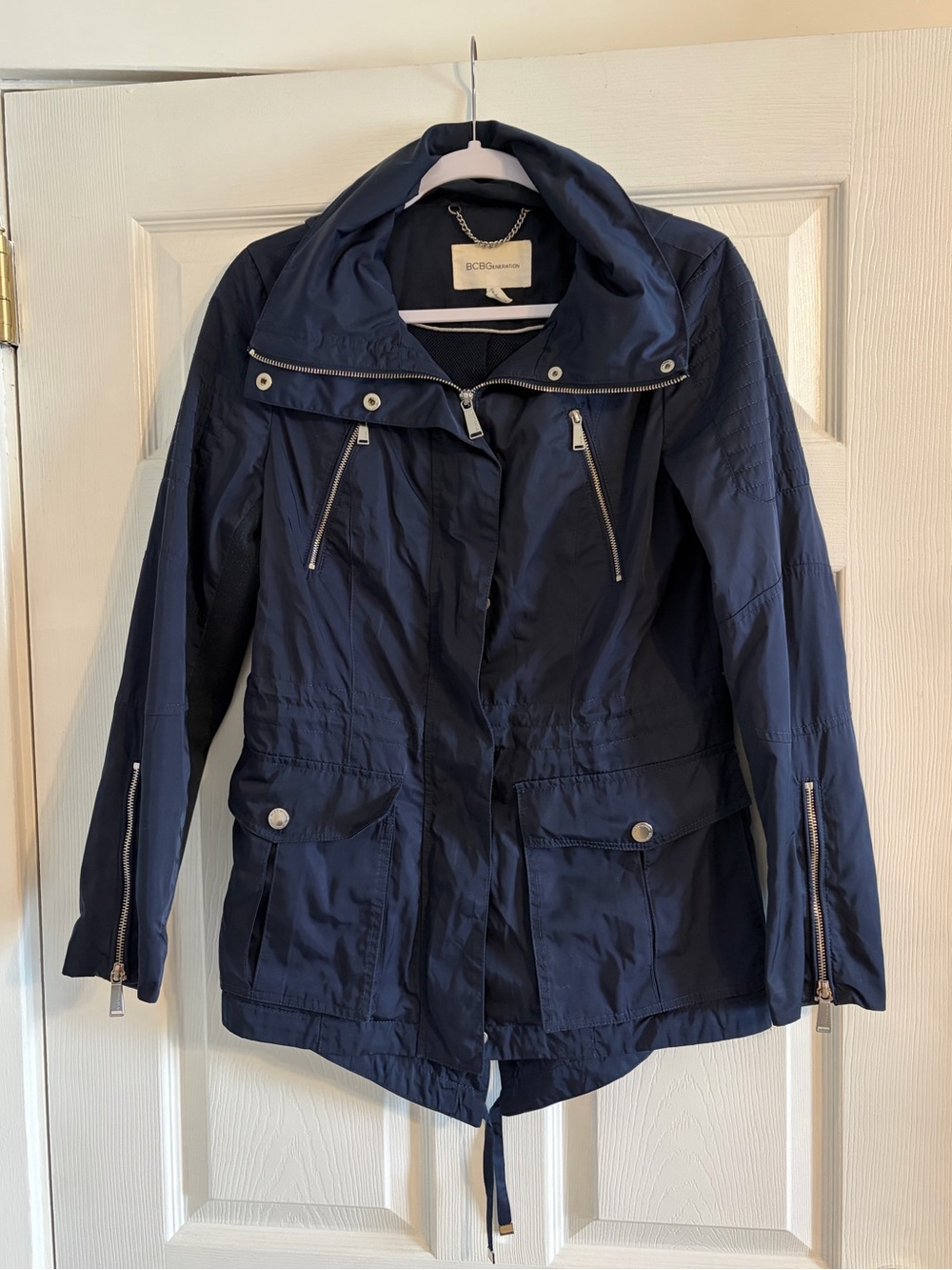 BCBG Navy Blue Hooded Jacket
